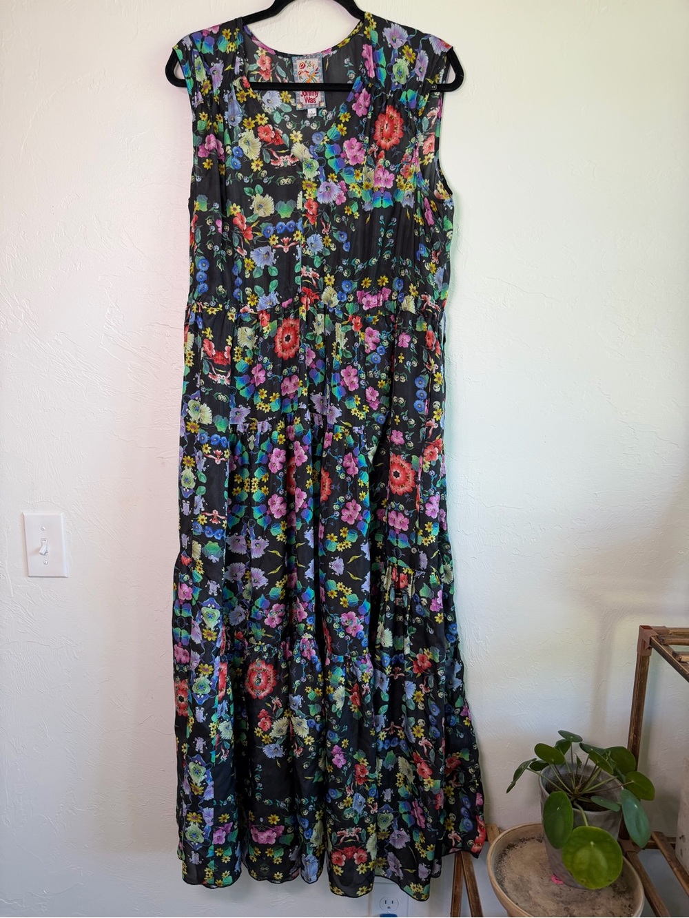 Johnny Was Ella Flower Natania Dress 100% silk size Large - Picture 6 of 11